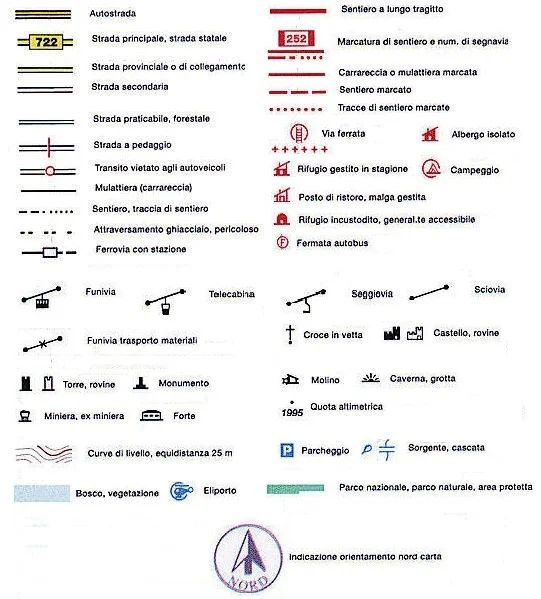  Carta topografica simboli topografici